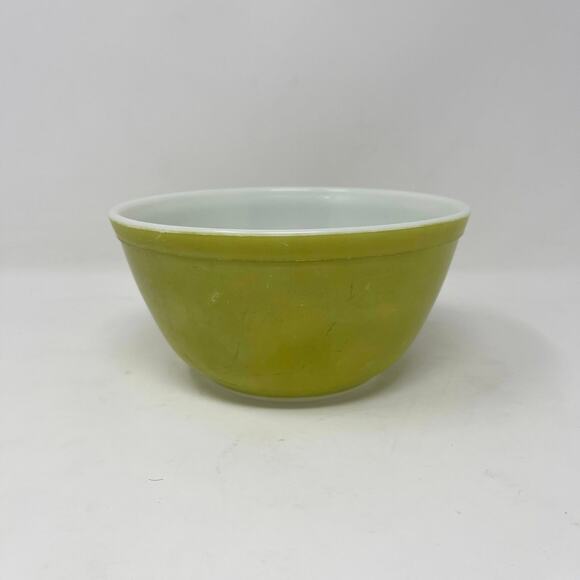 VTG Pyrex 402 Avocado Green 1-1/2 Quart‎ Mixing Bowl MCM - Picture 8 of 9